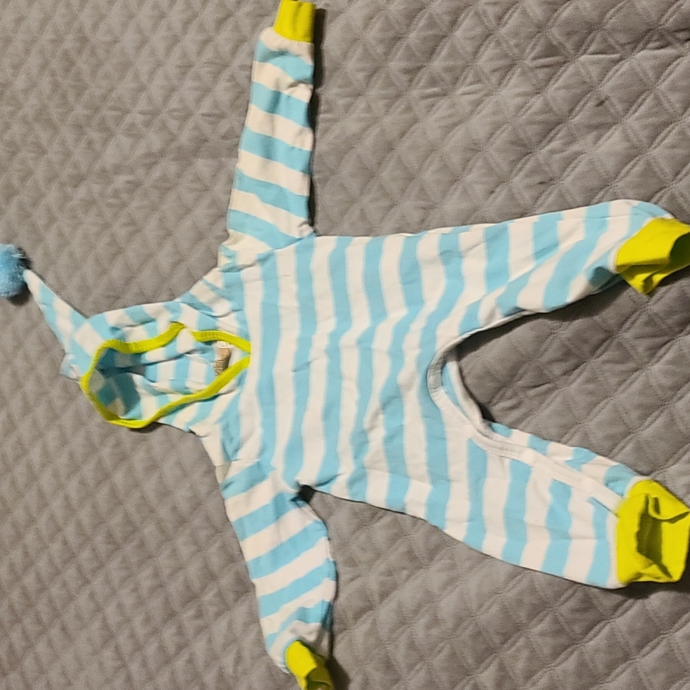 Baby blue striped one piece